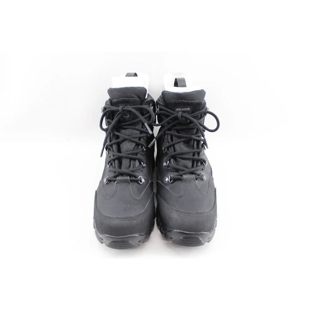 WOLVERINE SPENCER WATERPROOF BLACK WORK BOOTS OIL RESISTANT MEN'S SIZE 8M W05126